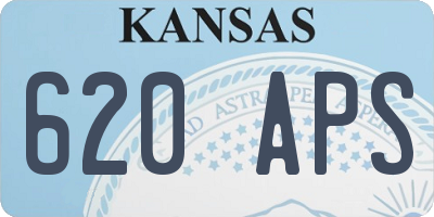 KS license plate 620APS