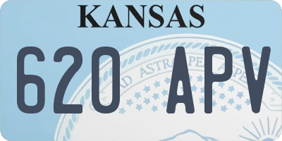 KS license plate 620APV