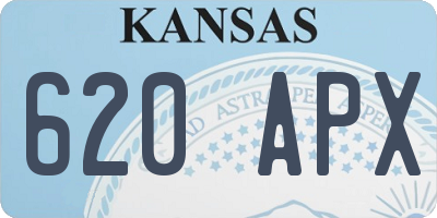 KS license plate 620APX