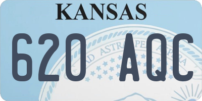 KS license plate 620AQC