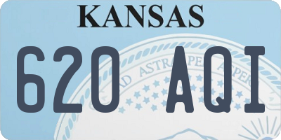 KS license plate 620AQI