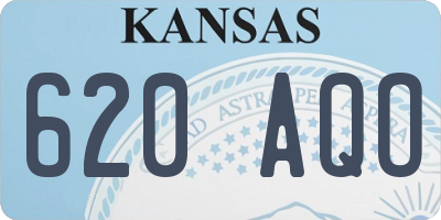 KS license plate 620AQO