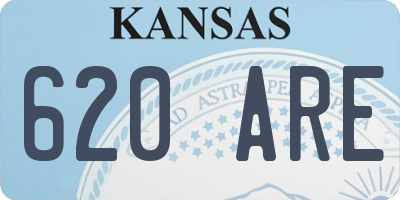 KS license plate 620ARE