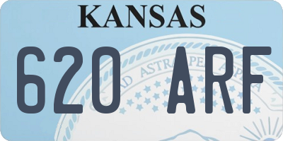 KS license plate 620ARF