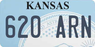 KS license plate 620ARN