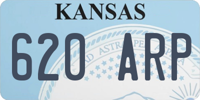 KS license plate 620ARP