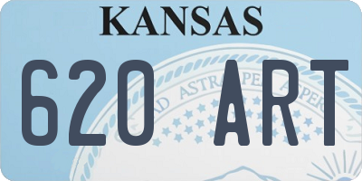KS license plate 620ART