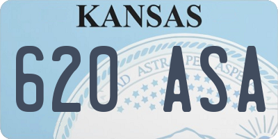 KS license plate 620ASA