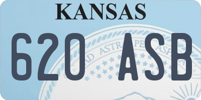 KS license plate 620ASB