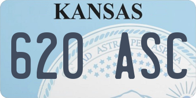 KS license plate 620ASC
