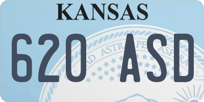 KS license plate 620ASD