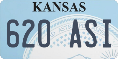 KS license plate 620ASI