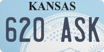 KS license plate 620ASK