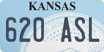KS license plate 620ASL