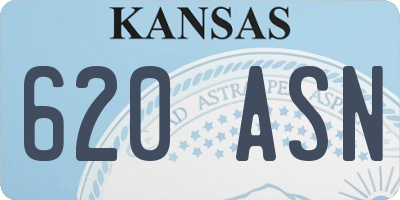 KS license plate 620ASN