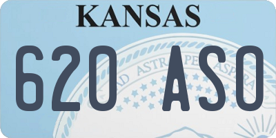 KS license plate 620ASO