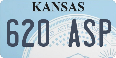 KS license plate 620ASP
