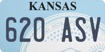 KS license plate 620ASV