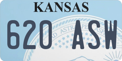 KS license plate 620ASW