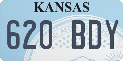 KS license plate 620BDY