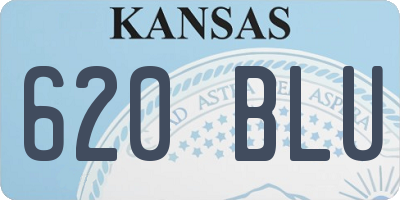 KS license plate 620BLU