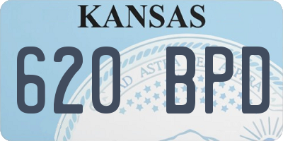 KS license plate 620BPD