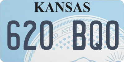 KS license plate 620BQO