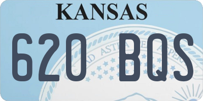 KS license plate 620BQS