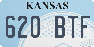KS license plate 620BTF