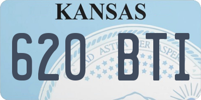 KS license plate 620BTI