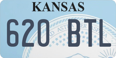 KS license plate 620BTL