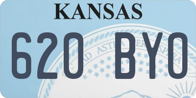 KS license plate 620BYO