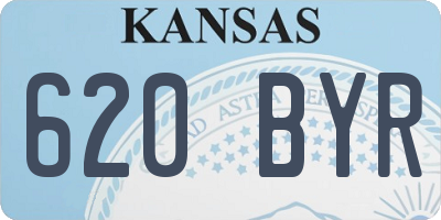 KS license plate 620BYR