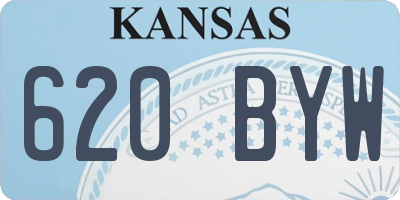 KS license plate 620BYW