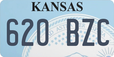 KS license plate 620BZC