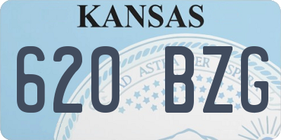 KS license plate 620BZG