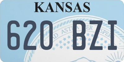 KS license plate 620BZI
