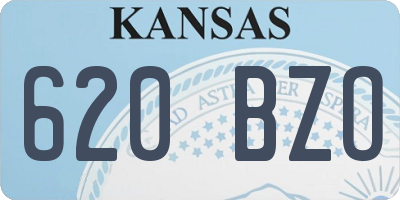 KS license plate 620BZO
