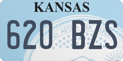 KS license plate 620BZS
