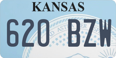 KS license plate 620BZW