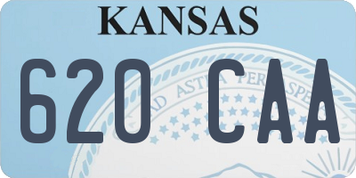 KS license plate 620CAA