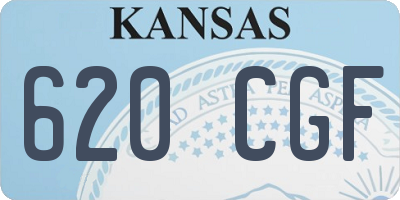 KS license plate 620CGF