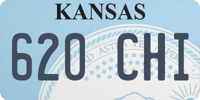 KS license plate 620CHI