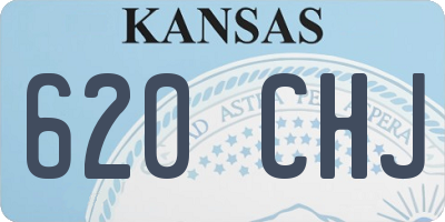 KS license plate 620CHJ