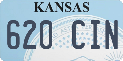 KS license plate 620CIN