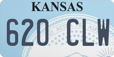 KS license plate 620CLW
