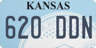 KS license plate 620DDN