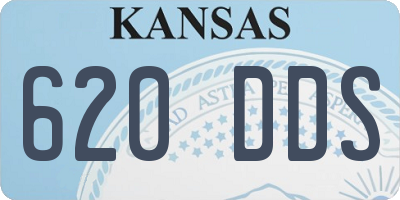 KS license plate 620DDS
