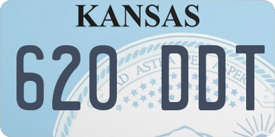 KS license plate 620DDT