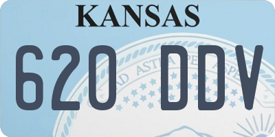 KS license plate 620DDV